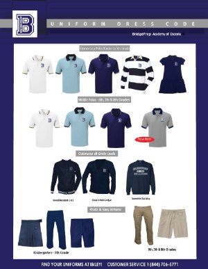 BridgePrep Academy's 2024-2025 school uniforms can now be purchased at Ibiley Uniforms